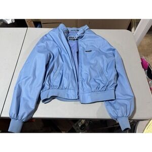 Vtg Members Only Jacket Sz M 46 Electric Blue Rare 90s Vintage Coat Zip Up Racer